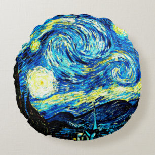 Vincent van Gogh - Starry Night Round Cushion