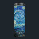 Vincent van Gogh, Starry Night Thermal Tumbler<br><div class="desc">Starry Night,  famous painting by Vincent van Gogh</div>