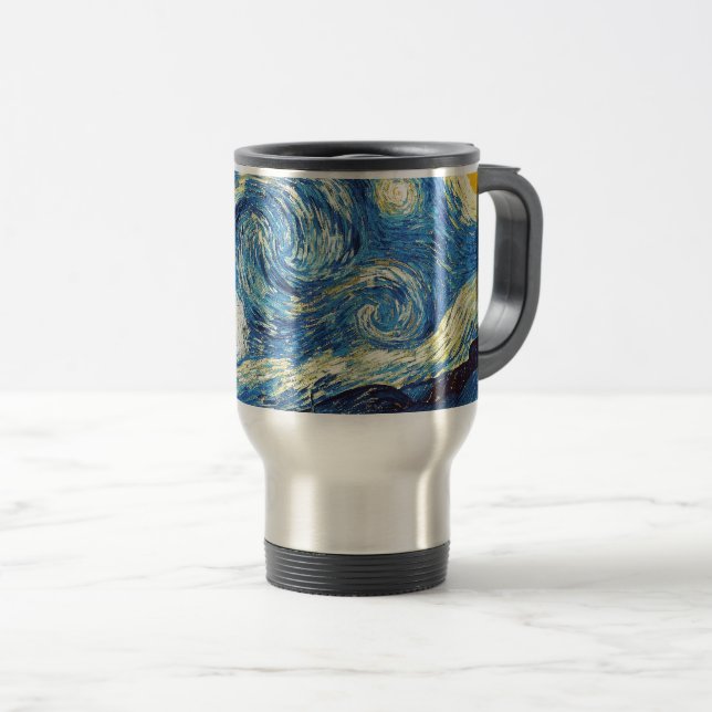 Vincent van Gogh - Starry Night, Travel Mug (Front Right)