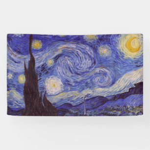Vincent Van Gogh Starry Night Vintage Fine Art Banner