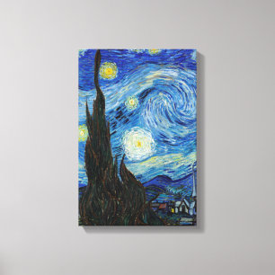 Vincent Van Gogh Starry Night Vintage Fine Art Canvas Print