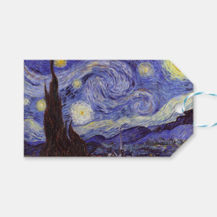 Vincent Van Gogh Starry Night Vintage Fine Art Gift Tags