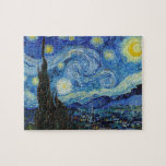 Vincent Van Gogh Starry Night Vintage Fine Art Jigsaw Puzzle<br><div class="desc">Vincent Van Gogh Starry Night Vintage Fine Art Jigsaw Puzzle.</div>
