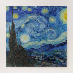 Vincent Van Gogh Starry Night Vintage Fine Art Jigsaw Puzzle<br><div class="desc">Vincent Van Gogh Starry Night Vintage Fine Art Jigsaw Puzzle.</div>