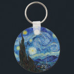 Vincent Van Gogh Starry Night Vintage Fine Art Key Ring<br><div class="desc">Vincent Van Gogh Starry Night Vintage Fine Art Keychain</div>