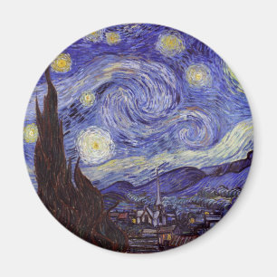 Vincent Van Gogh Starry Night Vintage Fine Art Magnet