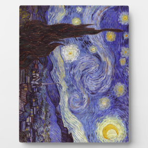 Vincent Van Gogh Starry Night Vintage Fine Art Plaque