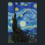Vincent Van Gogh Starry Night Vintage Fine Art Poster<br><div class="desc">Vincent Van Gogh Starry Night Vintage Fine Art Poster</div>