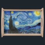 Vincent Van Gogh Starry Night Vintage Fine Art Serving Tray<br><div class="desc">Vincent Van Gogh Starry Night Vintage Fine Art Serving Tray</div>