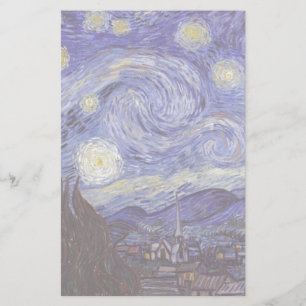 Vincent Van Gogh Starry Night Vintage Fine Art Stationery
