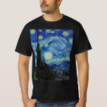 Vincent Van Gogh Starry Night Vintage Fine Art T-Shirt<br><div class="desc">Vincent Van Gogh Starry Night Vintage Fine Art T-Shirt</div>