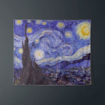 Vincent Van Gogh Starry Night Vintage Fine Art Tapestry<br><div class="desc">Vincent van Gogh Starry Night Fine Art Painting Starry Night is a painting by Dutch post-impressionist artist Vincent van Gogh. The blue night sky is filled with swirling clouds, stars, and a bright crescent moon. The Starry Night is the only nocturne in the series of views from his bedroom window....</div>