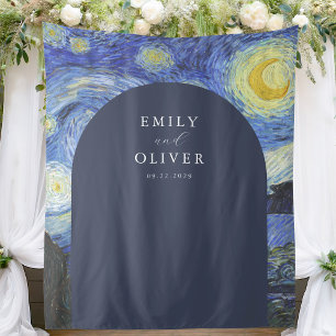 Vincent Van Gogh Starry Night Wedding Backdrop Tapestry