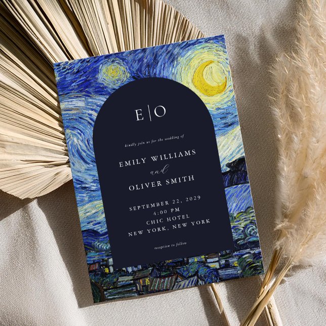 Vincent Van Gogh Starry Night Wedding Invitation (Creator Uploaded)