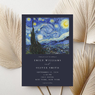 Vincent Van Gogh Starry Night Wedding Invitation