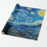 Vincent van Gogh, Starry Night Wrapping Paper<br><div class="desc">Starry Night,  famous painting by Vincent van Gogh</div>