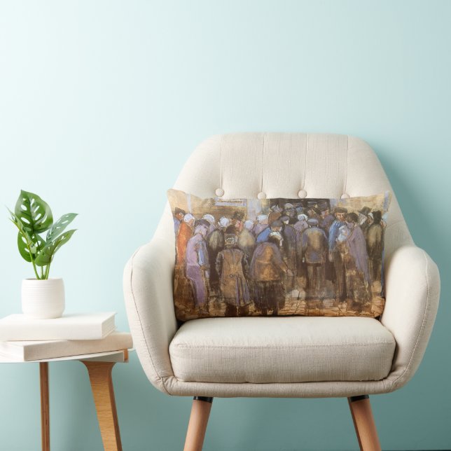 Vincent van Gogh State Lottery Office (Poor Money) Lumbar Cushion (Chair)