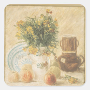 Vincent van Gogh   Still Life, 1887 Square Sticker