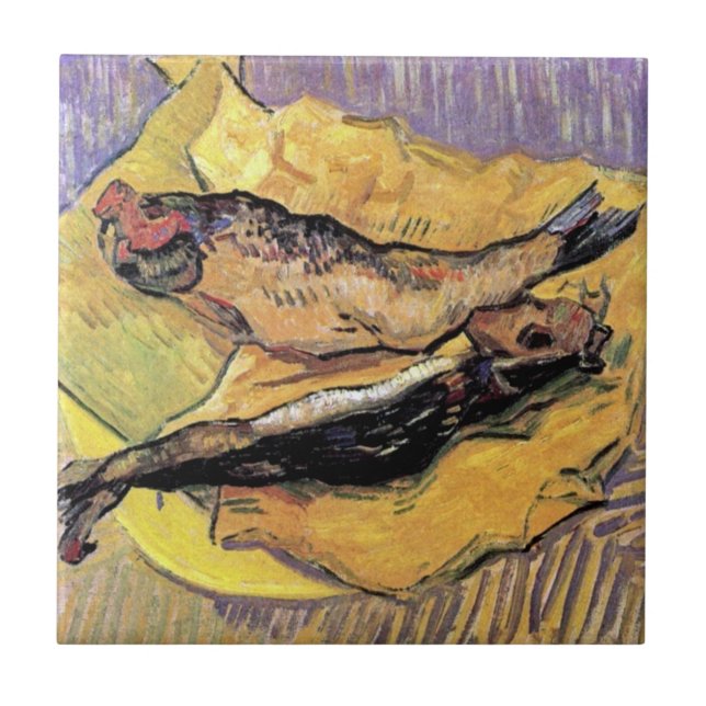 Vincent Van Gogh - Still Life Bloaters Fine Art Tile (Front)