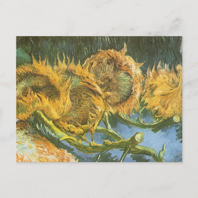 Vincent van Gogh - Still Life: Four Cut Sunflowers Postcard (Front)