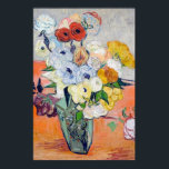 Vincent Van Gogh - Still Life - Japanese Vase Poster<br><div class="desc">Vincent Van Gogh - Still Life - Japanese Vase with Roses and Anemones,  1890. Famous art painting.</div>