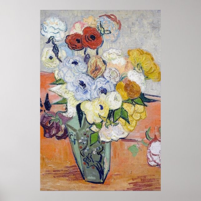 Vincent Van Gogh - Still Life - Japanese Vase Poster (Front)