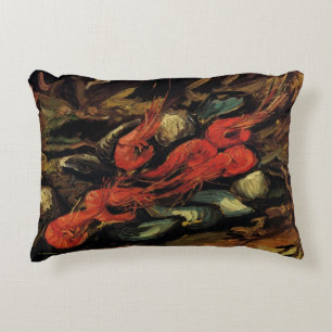 Vincent van Gogh - Still Life Mussels and Shrimp Decorative Cushion