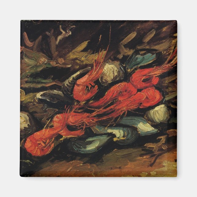 Vincent van Gogh - Still Life Mussels and Shrimp Magnet (Front)