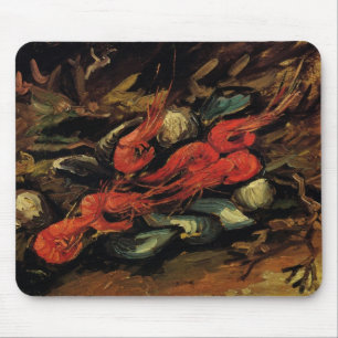 Vincent van Gogh - Still Life Mussels and Shrimp Mouse Mat
