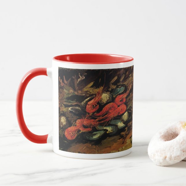 Vincent van Gogh - Still Life Mussels and Shrimp Mug (With Donut)