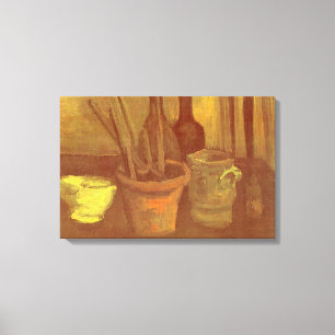 Vincent van Gogh - Still Life Paintbrushes in Pot Canvas Print