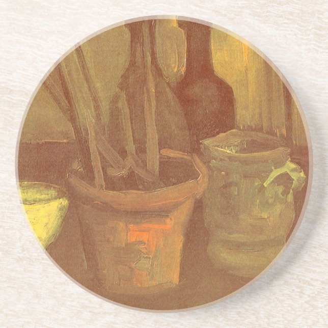 Vincent van Gogh - Still Life Paintbrushes in Pot Coaster (Front)