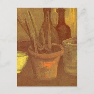 Vincent van Gogh - Still Life Paintbrushes in Pot Postcard