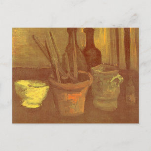 Vincent van Gogh - Still Life Paintbrushes in Pot Postcard
