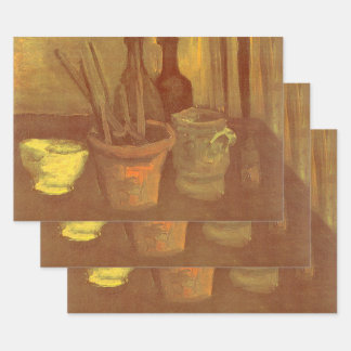 Vincent van Gogh - Still Life Paintbrushes in Pot Wrapping Paper Sheet