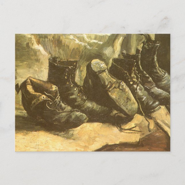 Vincent van Gogh - Still Life Three Pairs of Shoes Postcard (Front)