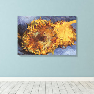 Vincent van Gogh - Still Life: Two Cut Sunflowers Canvas Print