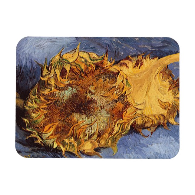 Vincent van Gogh - Still Life: Two Cut Sunflowers Magnet (Horizontal)