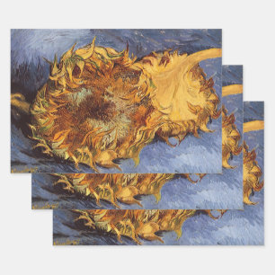 Vincent van Gogh - Still Life: Two Cut Sunflowers Wrapping Paper Sheet