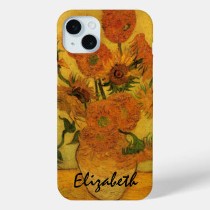 Vincent van Gogh Still Life Vase w 15 Sunflowers iPhone 15 Mini Case