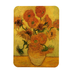 Vincent van Gogh Still Life Vase w 15 Sunflowers Magnet