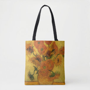 Vincent van Gogh Still Life Vase w 15 Sunflowers Tote Bag