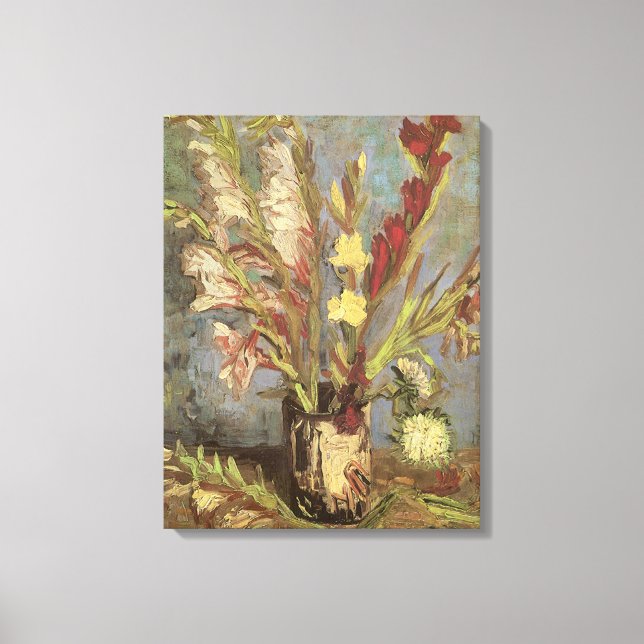 Vincent van Gogh - Still Life Vase with Gladioli Canvas Print (Front)