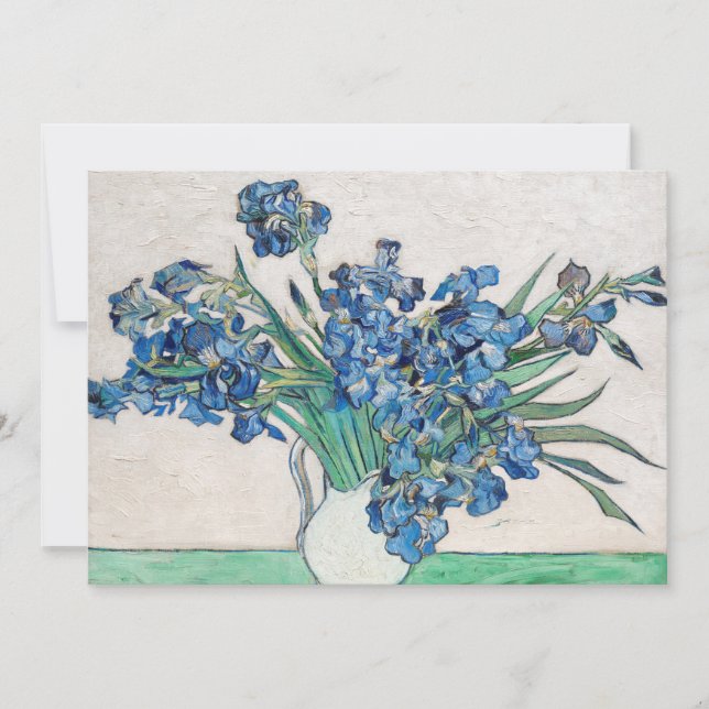 Vincent van Gogh - Still Life: Vase with Irises Invitation (Front)