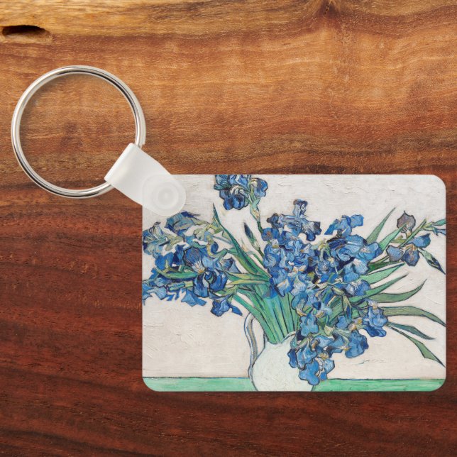 Vincent van Gogh - Still Life: Vase with Irises Key Ring (Back)