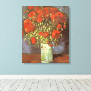 Vincent van Gogh Still Life Vase with Red Poppies Canvas Print