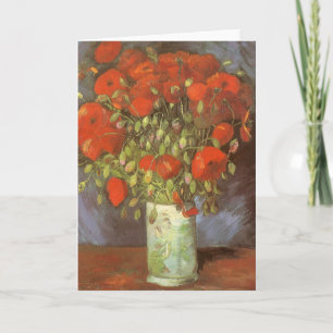 Vincent van Gogh Still Life Vase with Red Poppies Card