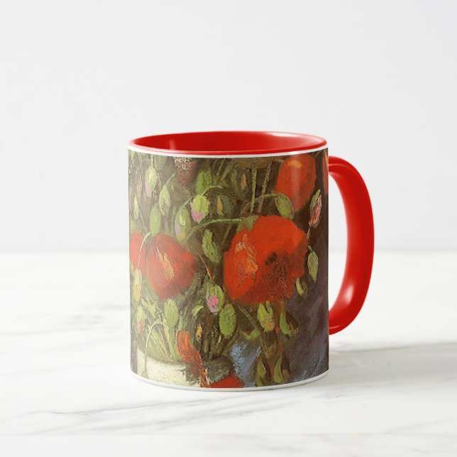 Vincent van Gogh Still Life Vase with Red Poppies Mug (Front Right)