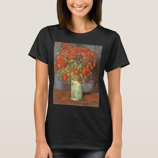 Vincent van Gogh Still Life Vase with Red Poppies T-Shirt (Front)
