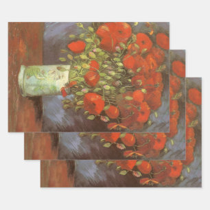 Vincent van Gogh Still Life Vase with Red Poppies Wrapping Paper Sheet